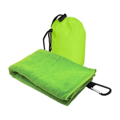 T2 Microfibre Sport Towel in Nylon Pouch GREEN
