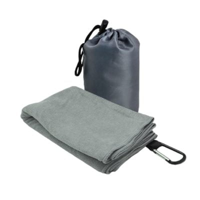 T2 Microfibre Sport Towel in Nylon Pouch GREY