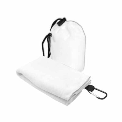 T2 Microfibre Sport Towel in Nylon Pouch WHITE