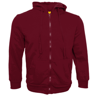 Basic Zipped Hoodies 2018 MAROON thumbnail