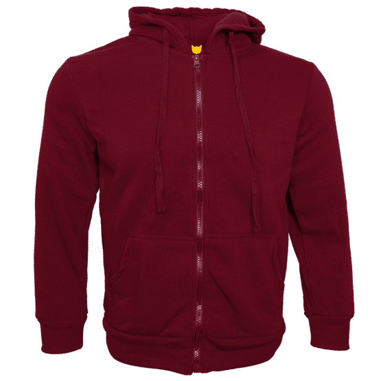Basic Zipped Hoodies 2018 MAROON thumbnail