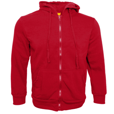 Basic Zipped Hoodies 2018 RED thumbnail