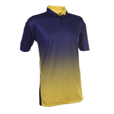 QD37 Multi-Tone Dri-Fit Polo T-Shirts 2018-19 thumbnail navy yellow