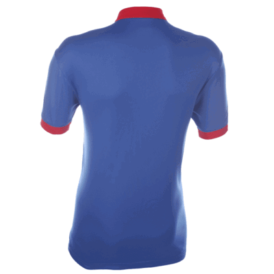 QD41 Multi-Tone Mandarin Collar Polo T-Shirts 2018-19 thumbnail royal back