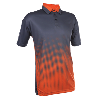 QD37 Multi-Tone Dri-Fit Polo T-Shirts 2018-19 thumbnail darkgrey orange