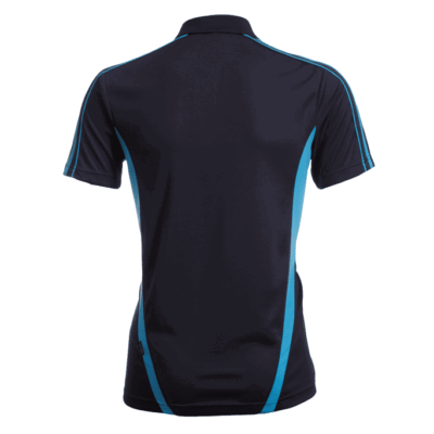 QD33 Multi-Tone Dri-Fit Polo T-Shirts 2018-19 thumbnail navy back