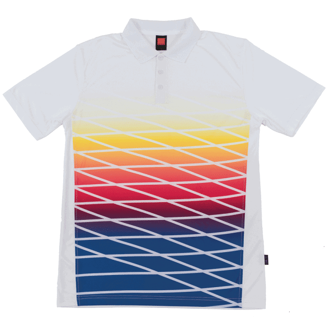 QD47 Multi-Tone Dri-Fit Polo T-Shirts 2018-19 thumbnail white front