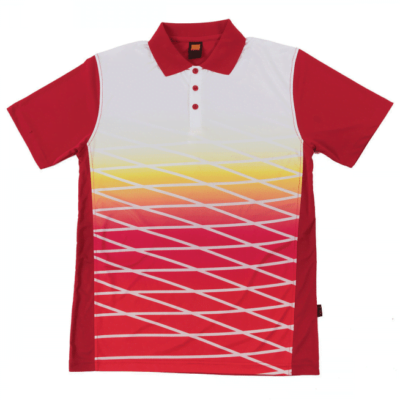 QD47 Multi-Tone Dri-Fit Polo T-Shirts 2018-19 thumbnail red