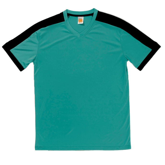 QD52 Multi-Tone Dri-Fit V-Neck T-Shirts 2018-19 thumbnail emerald front