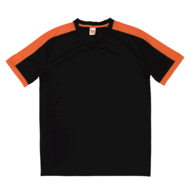 QD52 Multi-Tone Dri-Fit V-Neck T-Shirts 2018-19 thumbnail black orange