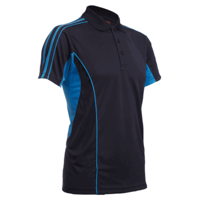 QD33 Multi-Tone Dri-Fit Polo T-Shirts 2018-19 thumbnail navy front