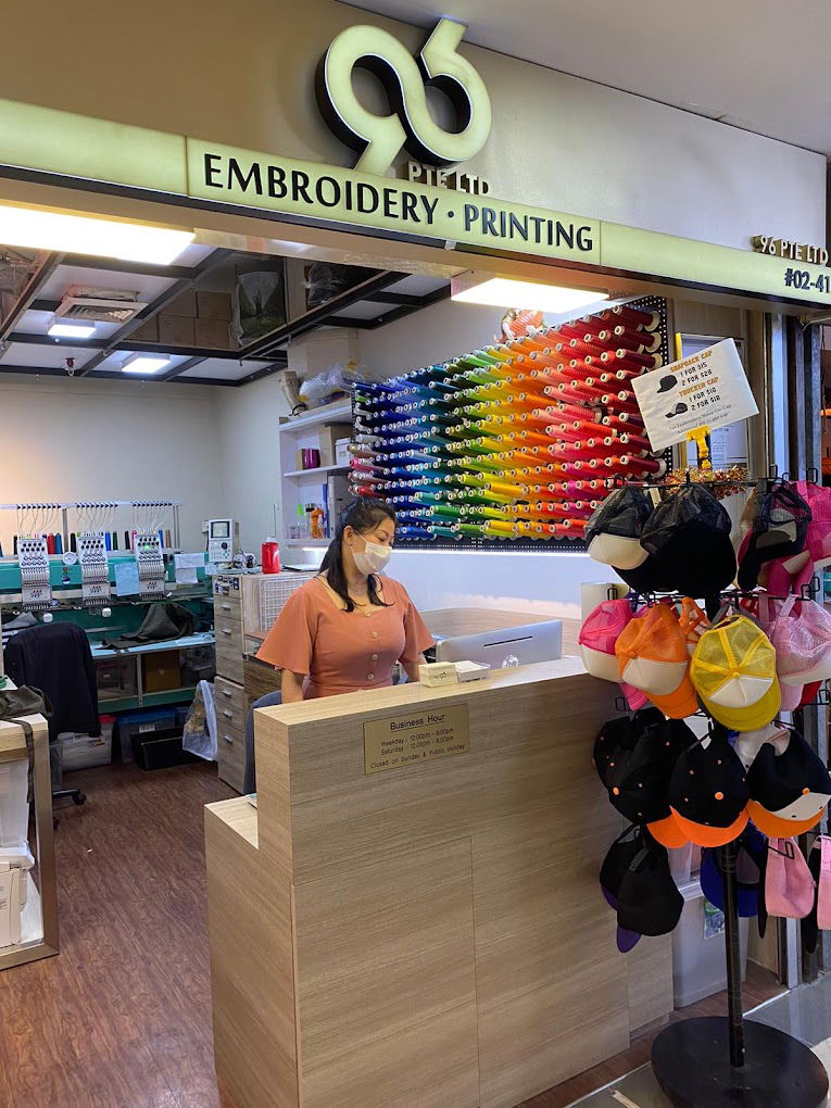 96 Pte Ltd Embroidery Printing - Queensway printing store