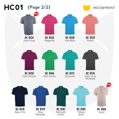Basic Honeycomb Cotton Polo T-Shirts HC01 24-25 catalogue 2of2