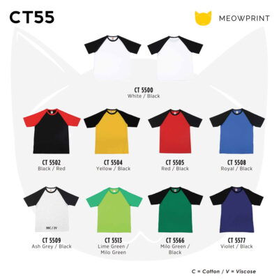 Basic Short Raglan-Sleeves T-Shirts CT55 24-25 catalogue