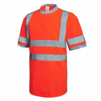 UNO Reflective Safety Round Neck T-Shirt orange