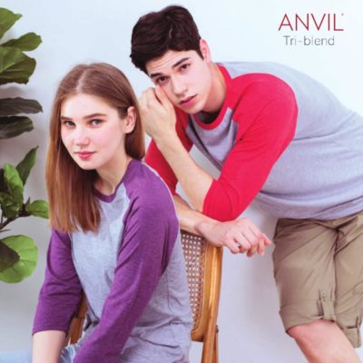 Anvil 6755 Tri-Blend Raglan-Sleeves T-Shirts 2019-20 model 1