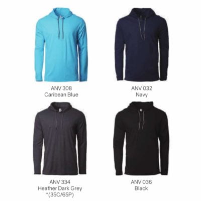 Anvil 987 Long-Sleeves Hooded Tee 2019-20 catalogue