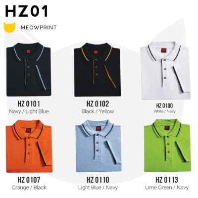 HZ01 Multi-Tone Cotton Polo T-Shirts 2021 catalogue