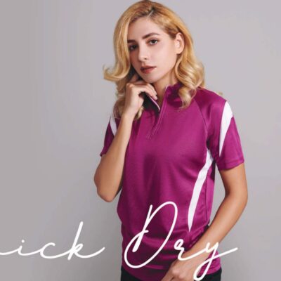 QD30 2-Tone Mandarin Collar Polo T-Shirts model 2