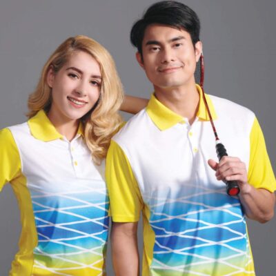 QD47 Multi-Tone Dri-Fit Polo T-Shirts model 2