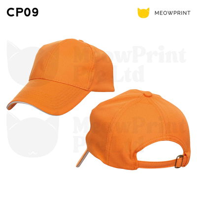 CP09 6-panel Polyester Baseball Cap 25-26 MODEL ORANGE