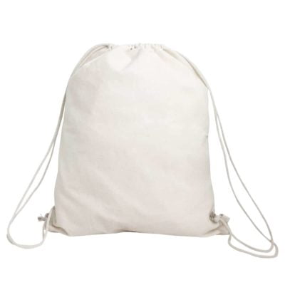 2019 Beige drawstring canvas bag