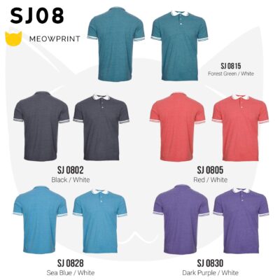 SJ08 Multi-Tone Cotton Polo T-Shirts 2021 catalogue