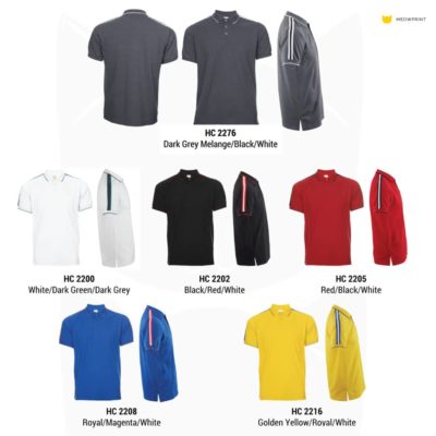 HC22 Multi-Tone Mandarin Polo T-Shirts 2019-20 catalogue