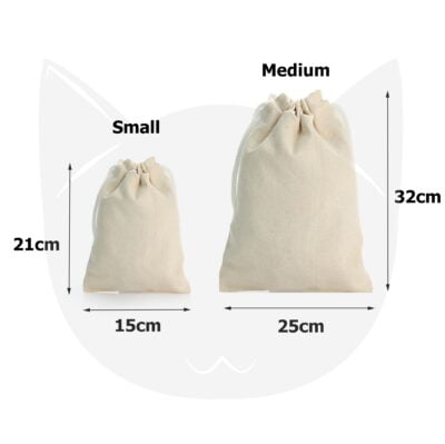 Canvas Drawstring Pouch size