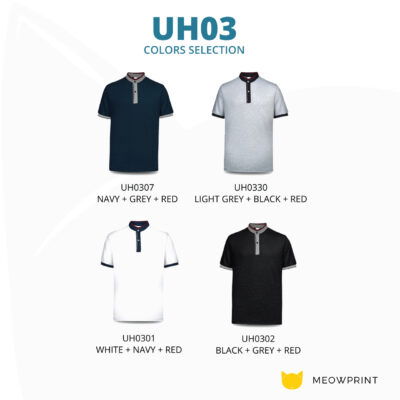 UH03 Ace Anti-Odor Mandarin Collar Polo T-Shirt 2019-20 catalogue