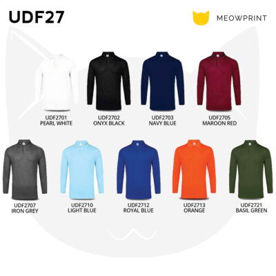 UDF27 Anti-Odor Dri-Fit Long-Sleeve Polo T-Shirts 22-23 CATALOGUE