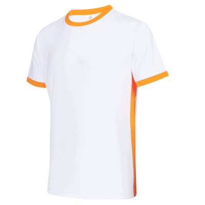 UDF07 Side Panel Anti-Odor Dri-Fit T-Shirts white orange (1)