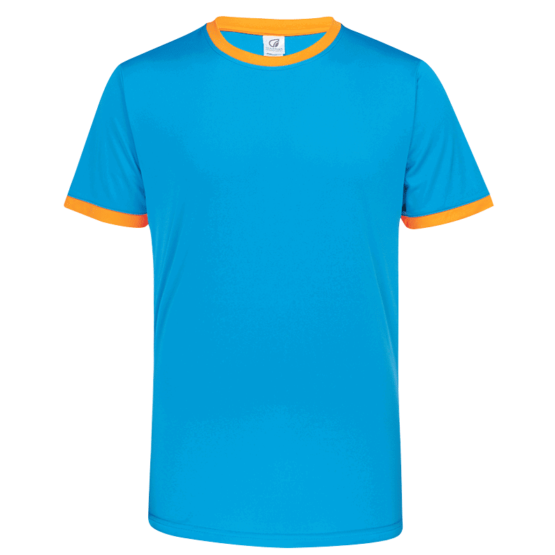 UDF07 Side Panel Anti-Odor Dri-Fit T-Shirts blue orange (1)