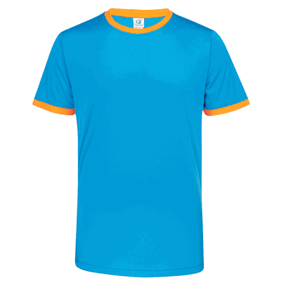 UDF07 Side Panel Anti-Odor Dri-Fit T-Shirts blue orange (1)