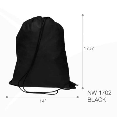 NW17 Non woven drawstring bag 2019-20 black