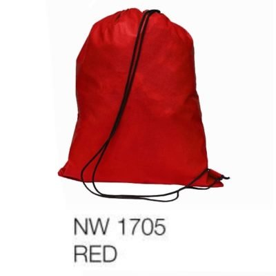 NW17 Non woven drawstring bag 2019-20 red