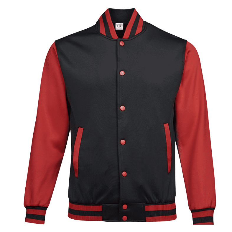 UVJ05 Anti-Odor Varsity Jacket black red (3)
