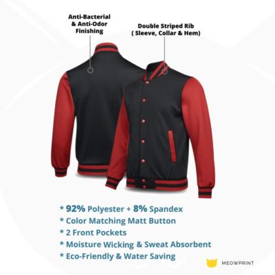 UVJ05 Anti-Odor Varsity Jacket 2019-20 details
