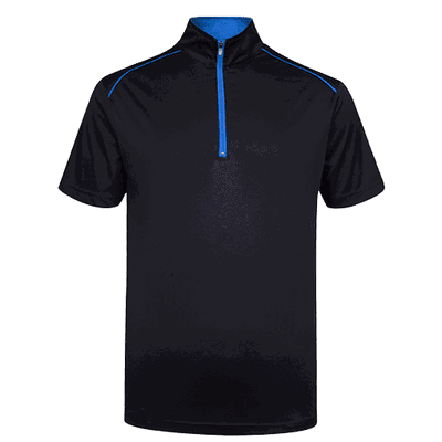 UDF20 Oriental Anti-Odor Zip-Up Collar Polo T-Shirt darkblue royalblue (3)