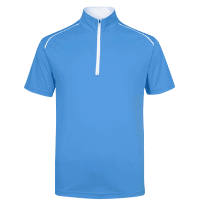 UDF20 Oriental Anti-Odor Zip-Up Collar Polo T-Shirt lightblue white (2)