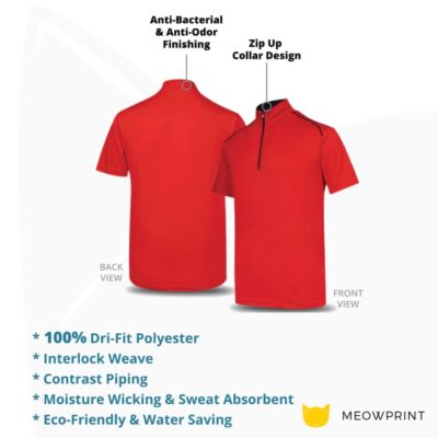 UDF20 Oriental Anti-Odor Mandarin Collar Polo T-Shirt 2019-20 details