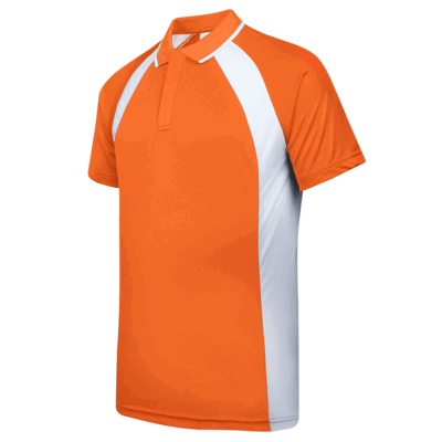 UDF33 Bi-Cross Anti-Odor Polo T-Shirt orange white (3)