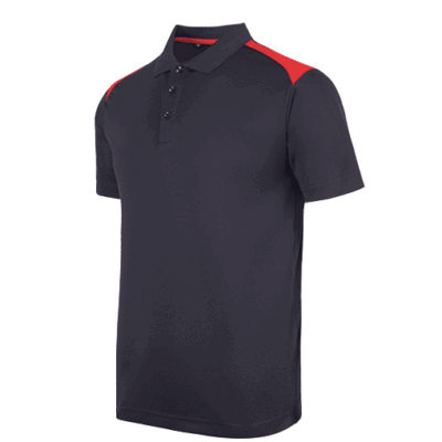 UDF19 T-Max Anti-Odor Polo T-Shirt black red (1)