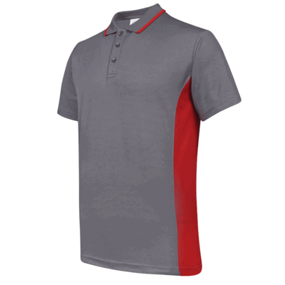 UCP13 Contra Anti-Odor Polo T-Shirt grey red (1)
