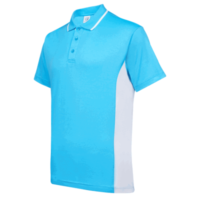 UCP13 Contra Anti-Odor Polo T-Shirt light blue white (1)