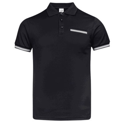 UCP11 Minimalist Anti-Odor Polo T-Shirt black and white (3)