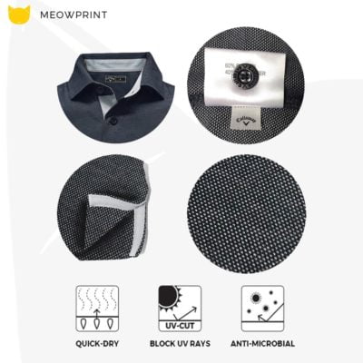 Callaway Oxford Pique Polo T-Shirts 2020 details