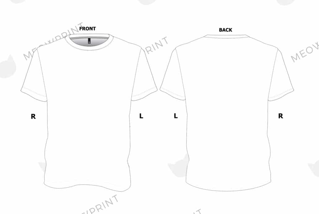 Meowprint T-Shirt Mockup template