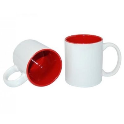 Inner Coloured Ceramic Mug orange color