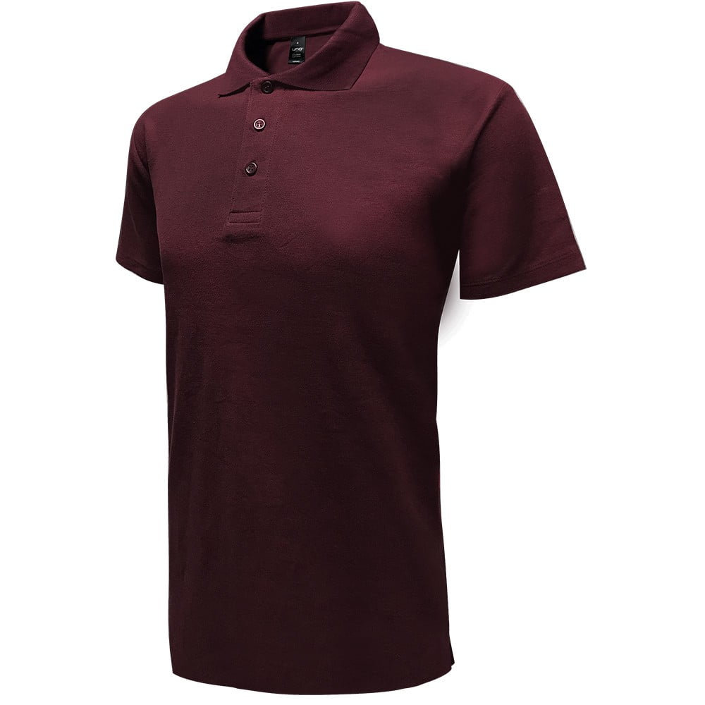 Uno Verano Premium Cotton Polo T-Shirt Burgundy